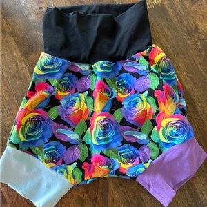Colorful Floral Baby to toddler grow with me Shorties 9m-3y
